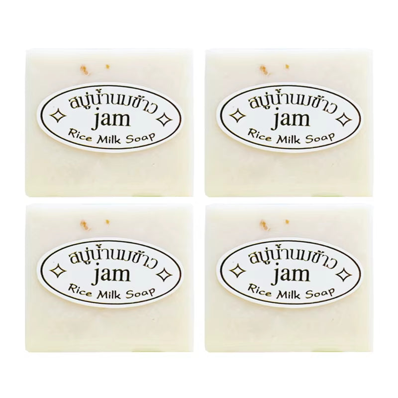 12PCS JAM Rice Soap 65G*12 PCS Original Thailand Handmade Rice Milk Soap Original K BROTHERS Rice Milk Soap