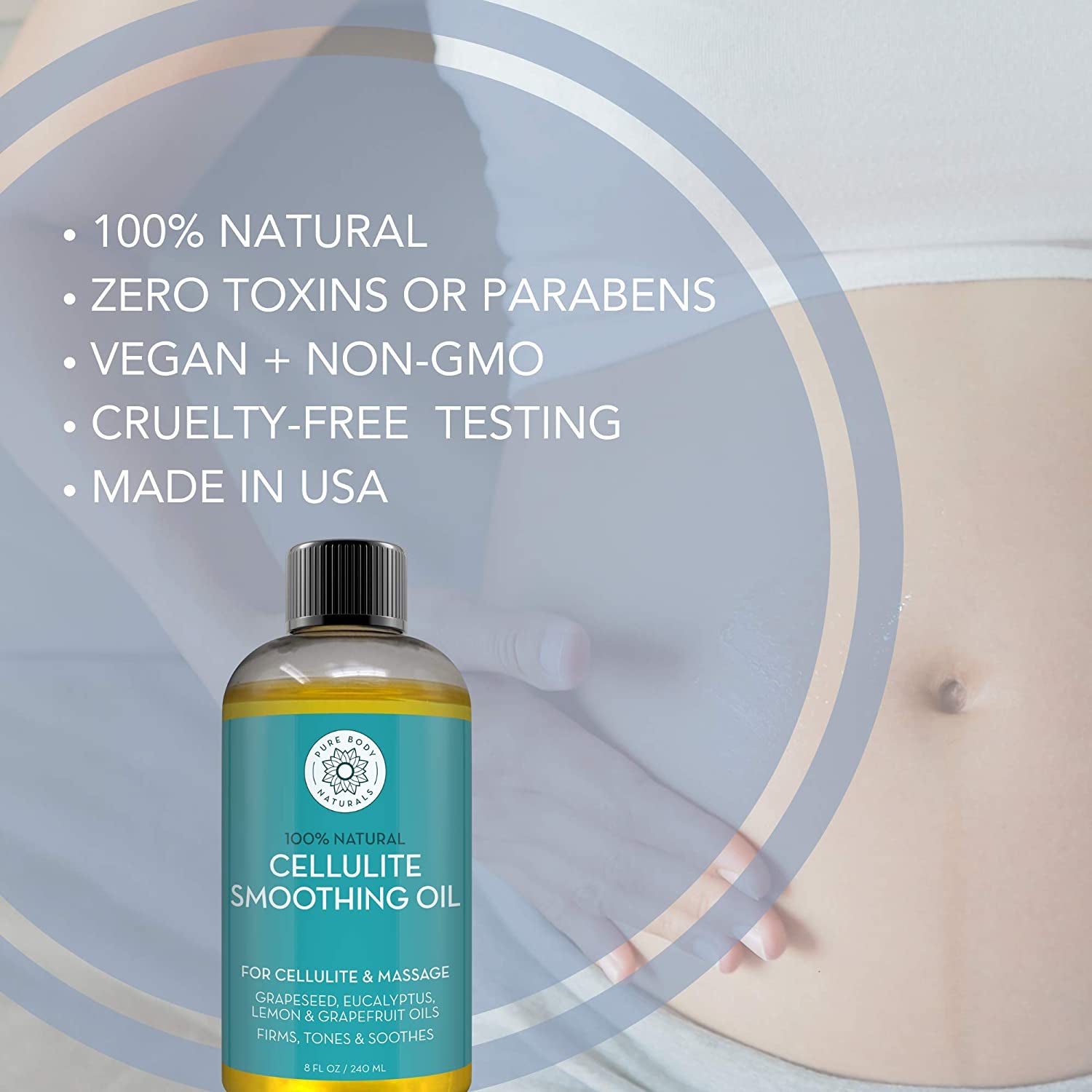 Natural Plant Therapy Body Massage Oil anti Aging Lymphatic Drainage Cellulite