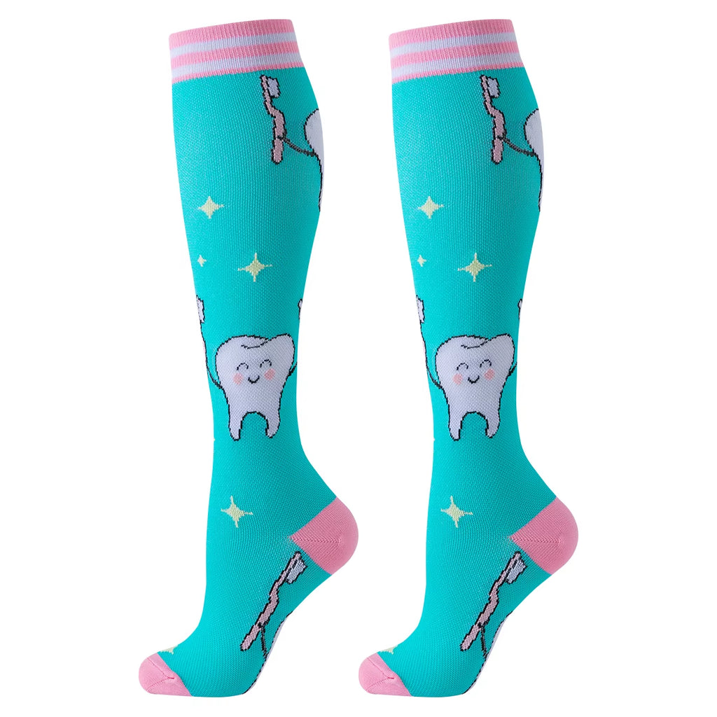 6 Pairs Nurse Compression Socks Sport Compression Socks Dentist Sport Ladies Lady Women Running