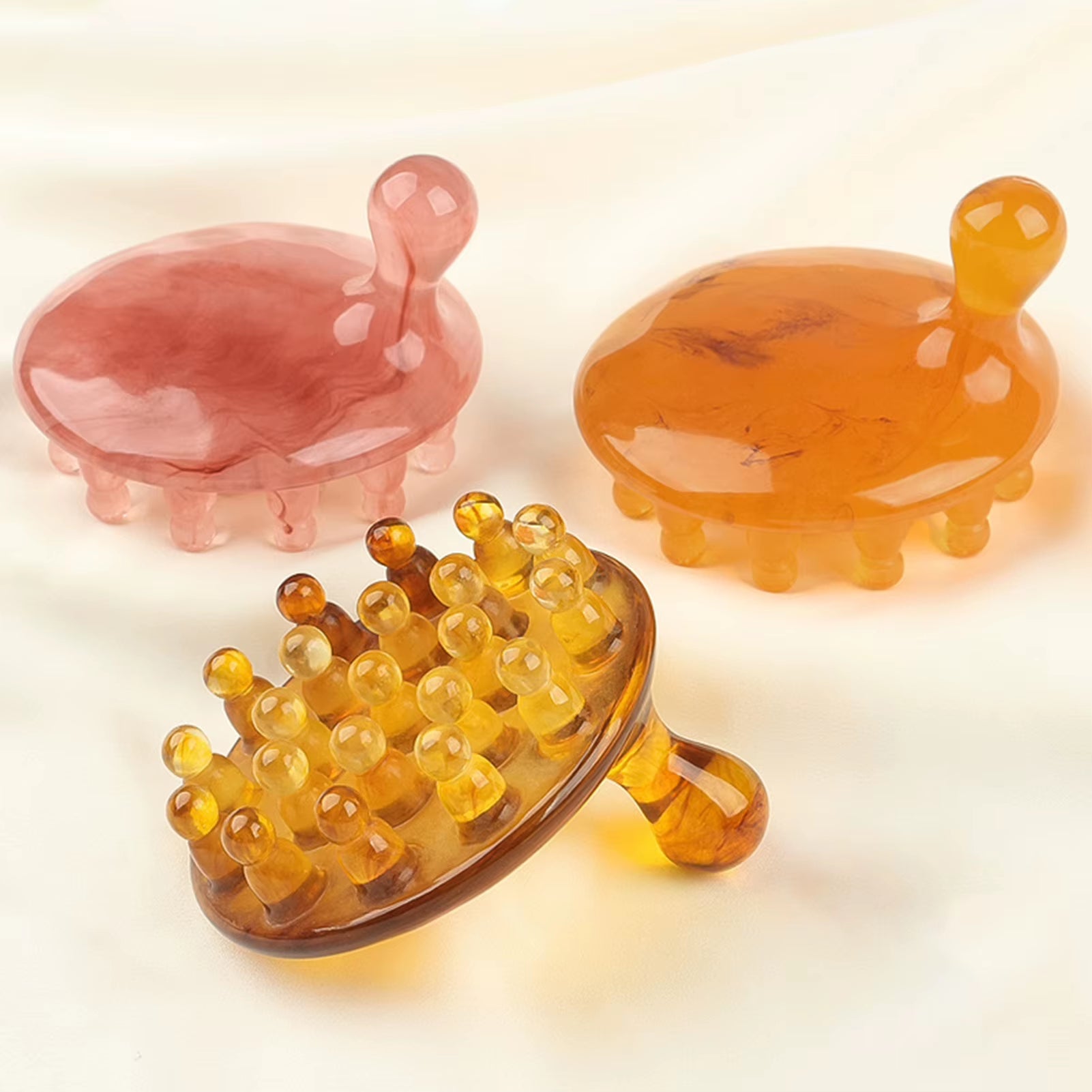 Resin Scalp Massage Comb Cellulite Lymphatic Drainage Massager for Muscles Back Neck Shoulder Relaxation Massager