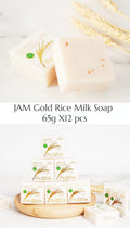 12PCS JAM Rice Soap 65G*12 PCS Original Thailand Handmade Rice Milk Soap Original K BROTHERS Rice Milk Soap