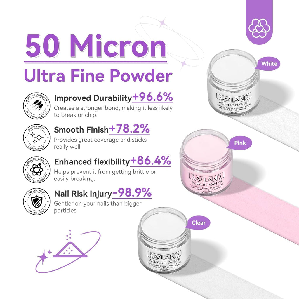 Acrylic Nail Kit with Drill: 15G Clear White Pink Acrylic Powder and Liquid Set Beginner Nail Kit with 100 Forms Brushes Primer Top Gel & Manicure Tools Kit for Extension 3D Carving Home DIY