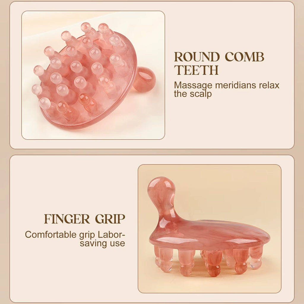 Resin Scalp Massage Comb Cellulite Lymphatic Drainage Massager for Muscles Back Neck Shoulder Relaxation Massager