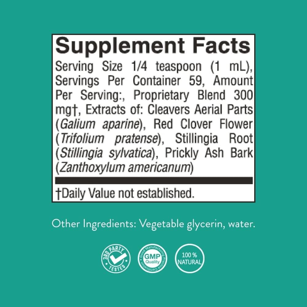 Lymphatic Drainage, 2 Fl. Oz | Lymphatic Drainage Supplement Promotes the Efficient Drainage of the Lymphatic System to Promote Overall Health