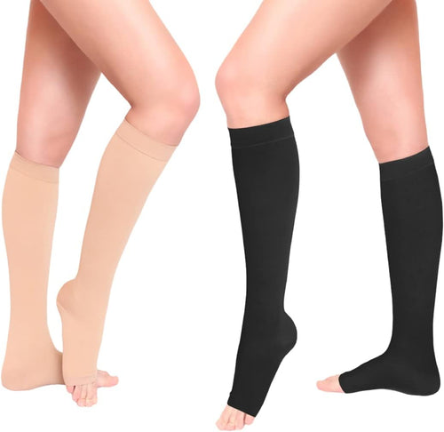 - Knee High Support Hose Compression Socks 20-30 Medical Support Hose Compression Stockings for Women Ted Hose 2 Pairs