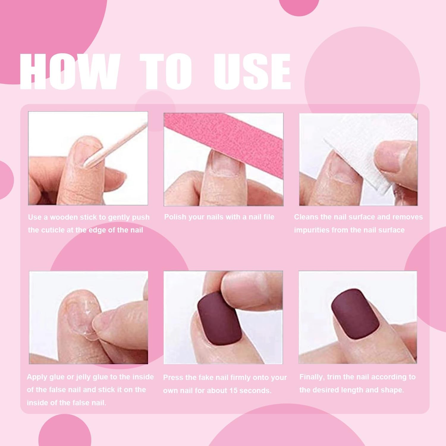 Valentine'S Day French Tip Press-On Nails - Medium Almond Shape with Cute Heart Designs - Glossy Acrylic Finish - 24Pcs Stick-On Nails for Women