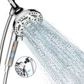 7-Spray with 1.8 GPM 4.92 In. Wall Mount Adjustable Filtered Handheld Shower Head with Shower Hose in Chrome