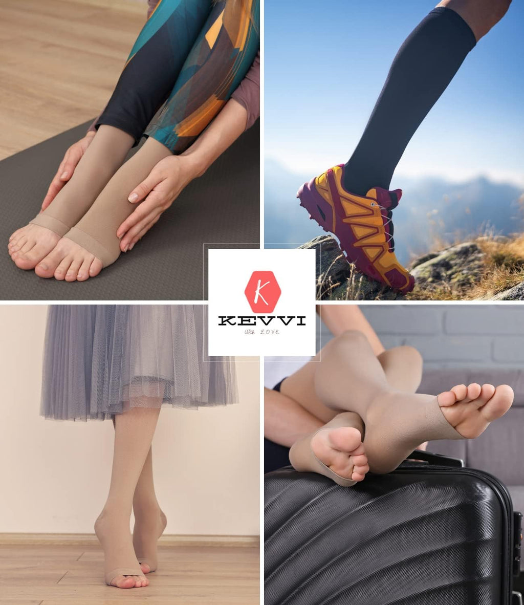 - Knee High Support Hose Compression Socks 20-30 Medical Support Hose Compression Stockings for Women Ted Hose 2 Pairs