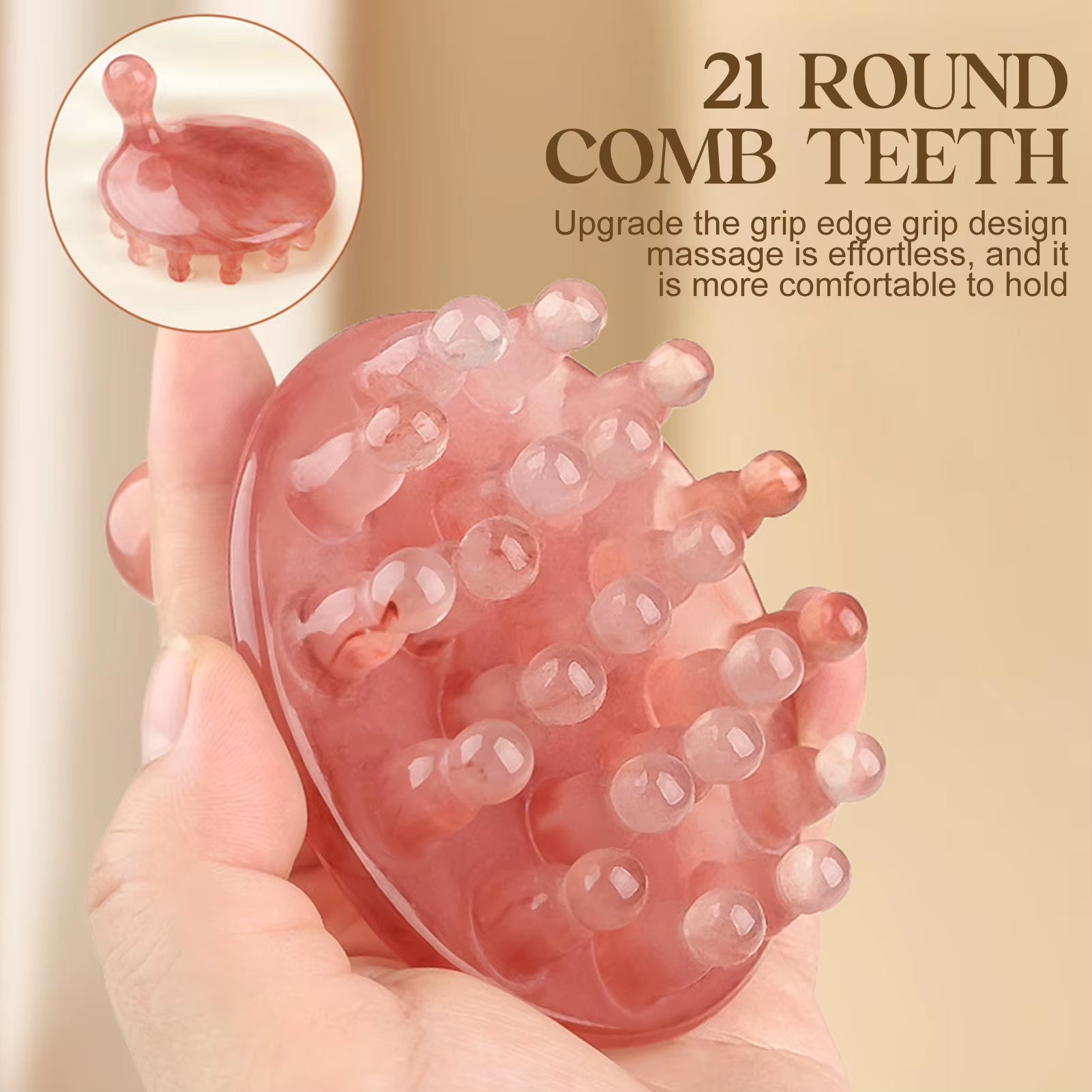 Resin Scalp Massage Comb Cellulite Lymphatic Drainage Massager for Muscles Back Neck Shoulder Relaxation Massager